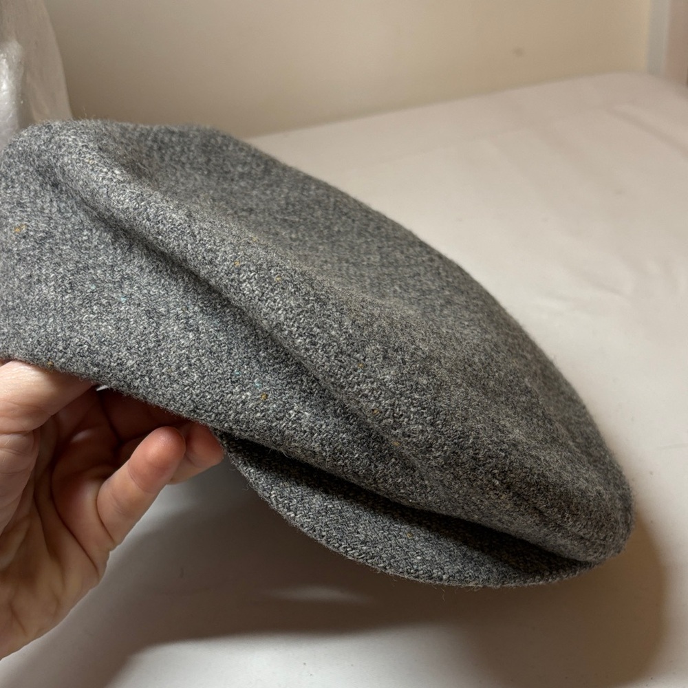 Dorfman Pacific Gray Wool/Acrylic Blend Flat Cap Medium
